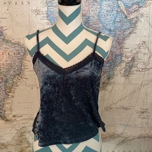 Favlix velvet camisole dusty blue top